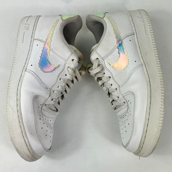Nike Air Force 1 CV1699-100 Men\'s Shoe Size 10 White Iridescent Pixel Sneaker main image 14